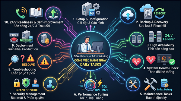 Công việc hằng ngày của quản trị viên cơ sở dữ liệu (SQL SERVER DBA)